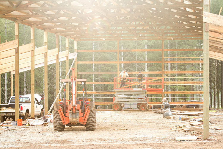 Framing New Barn